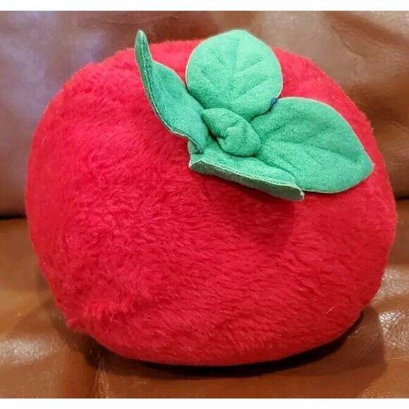 Vtg 1982 Del Monte Reddie Tomato 6 Inch Country Yumkin Stuffed Tomato Plush Toy - Picture 3 of 11